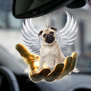Pug Angel Wings Ornament