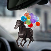 Black Horse Bubbles Car Ornament