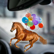 Chesnut Horse Bubbles Car Ornament
