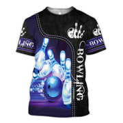 Blue Bowling All Over Printed Unisex Shirt