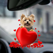 Yorkshire terrier v2 Heart Ornament