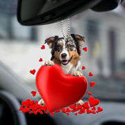 Australian Shepherd Heart Ornament