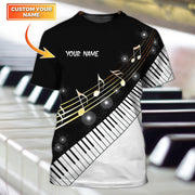 Personalized Name Piano NP4 All Over Printed Unisex Shirt