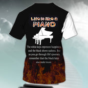 Personalized Name Piano NP12 All Over Printed Unisex Shirt