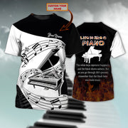 Personalized Name Piano NP12 All Over Printed Unisex Shirt