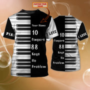 Personalized Name Piano NP19 All Over Printed Unisex Shirt
