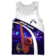 Personalized Name Saxophone 8 All Over Printed Unisex Shirt
