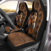 You & Me - Horse Car Seat Covers With Leather Pattern Print Universal Fit Set 2