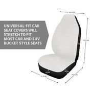 Get in Sit down Shut up Hold on - Horse Car Seat Covers With Leather Pattern Print Universal Fit Set 2