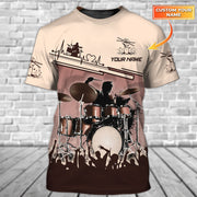 Personalized Name Drum Player All Over Printed Unisex Shirt - LP02
