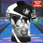 Personalized Name Bowling Black Version All Over Printed Unisex Shirt