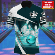 Personalized Name Bowling Teal Version All Over Printed Unisex Shirt