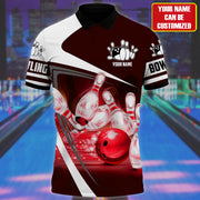 Personalized Name Bowling Red Version All Over Printed Unisex Shirt