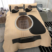 Wood Guitar All over printed Bedding Set