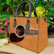Guitar Daisy Personalized Leather Handbag