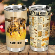 Personalized Name Honey Bee Knowledge Tumbler 20oz 30oz Cup