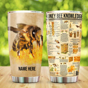 Personalized Name Honey Bee Knowledge Tumbler 20oz 30oz Cup