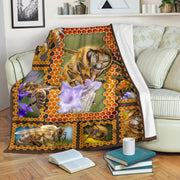 Honey Bee Fleece Blanket