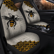 Bee Art Paper Car Seat Covers Universal Fit - Set 2