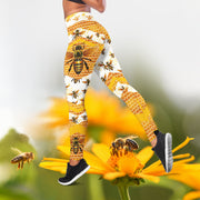 Honey Bee Rock Paper Scissors I Win - Personalized Hoodie and Leggings