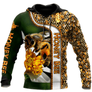 Honey Bee Pattern All Over Printed Unisex Shirt