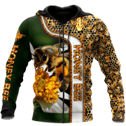 Honey Bee Pattern All Over Printed Unisex Shirt