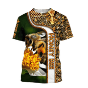 Honey Bee Pattern All Over Printed Unisex Shirt