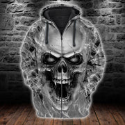 Skull Fire Black Version All Over Printed Unisex Shirt