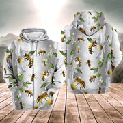 Honey Bee Daisy All Over Printed Unisex Shirt