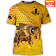 Personalized Name Honey Bee Q4 All Over Printed Unisex Shirt
