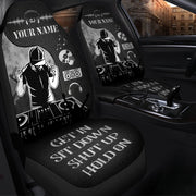 Personalized Name Disc Jockey Q3 Hold on Car Seat Covers Universal Fit - Set 2