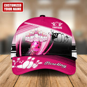 Personalized Name Bowling Q2 Pink Version Classic Cap