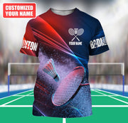 Personalized Name Badminton Q4 All Over Printed Unisex Shirt