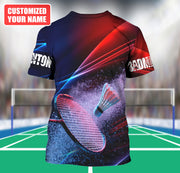 Personalized Name Badminton Q4 All Over Printed Unisex Shirt