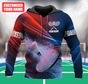 Personalized Name Badminton Q4 All Over Printed Unisex Shirt