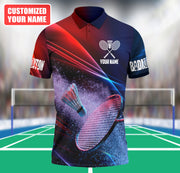 Personalized Name Badminton Q4 All Over Printed Unisex Shirt