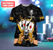 Personalized Name Poker Cheer All Over Printed Unisex Shirt