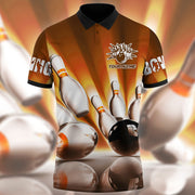 Personalized Name Bowling Q9 Orange Version All Over Printed Unisex Shirt