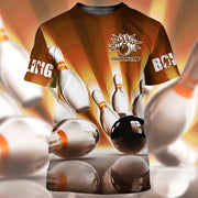 Personalized Name Bowling Q9 Orange Version All Over Printed Unisex Shirt