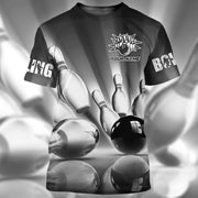 Personalized Name Bowling Q9 Black Version All Over Printed Unisex Shirt