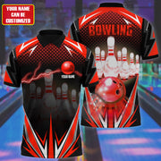 Personalized Name Bowling Q18 Red Version All Over Printed Unisex Shirt