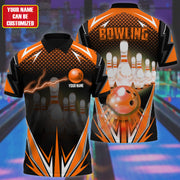 Personalized Name Bowling Q18 Orange Version All Over Printed Unisex Shirt