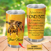 Personalized Name Honey Bee Q2 Tumbler 20oz 30oz Cup