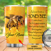 Personalized Name Honey Bee Q2 Tumbler 20oz 30oz Cup