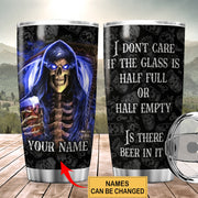 Personalized Name Skull Beer Tumbler 20oz 30oz Cup Q220609