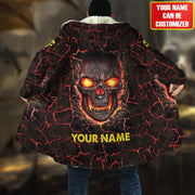 Personalized Name Skull Lava Hooded Cloak Q220804