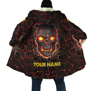 Personalized Name Skull Lava Hooded Cloak Q220804