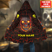 Personalized Name Skull Lava Hooded Cloak Q220804
