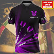 Personalized Name Purple Darts All Over Printed Unisex Shirt Q260802