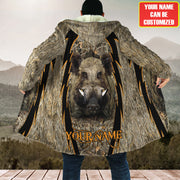 Personalized Name Wild Boar Hooded Cloak Q300808